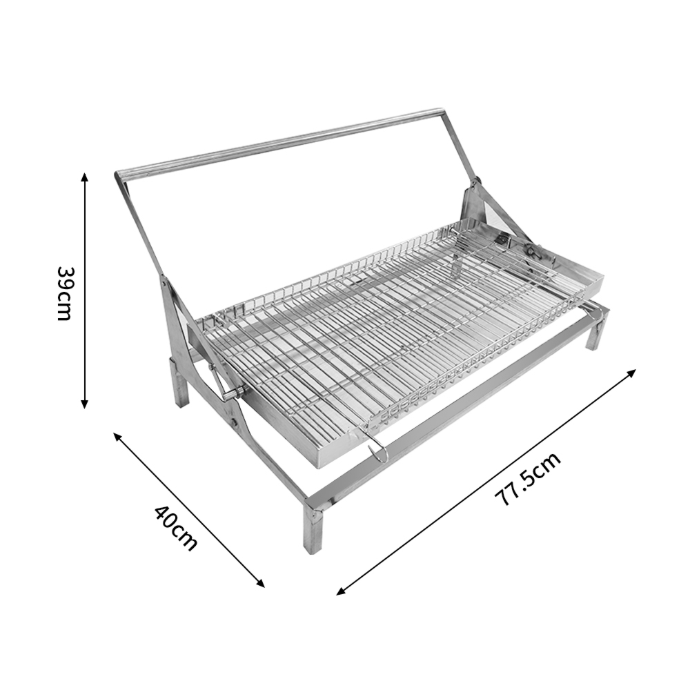 ΑΝΟΞΕΙΔΩΤΗ ΠΕΡΙΣΤΡΕΦΟΜΕΝΗ ΣΧΑΡΑ BBQ FLIP 75X45 EK - Image 4