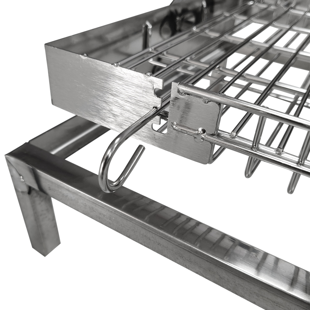 ΑΝΟΞΕΙΔΩΤΗ ΠΕΡΙΣΤΡΕΦΟΜΕΝΗ ΣΧΑΡΑ BBQ FLIP 75X45 EK - Image 2